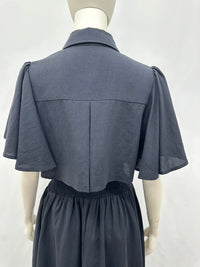 レイヤード風クロップシャツワンピース