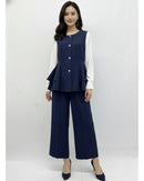 タック ワイドストレートパンツ