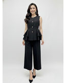 タック ワイドストレートパンツ