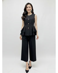 タック ワイドストレートパンツ