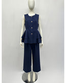 タック ワイドストレートパンツ