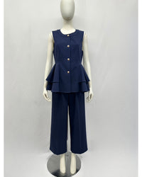 タック ワイドストレートパンツ