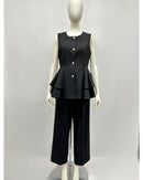 タック ワイドストレートパンツ