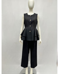 タック ワイドストレートパンツ