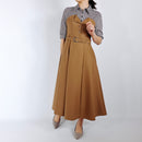 シャツビスチェ風フレアワンピース