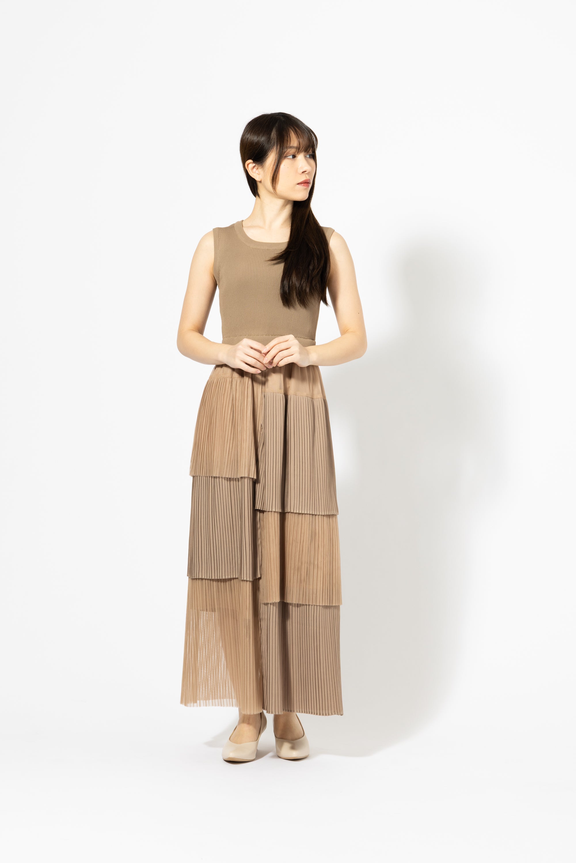 ティアードプリーツドッキングOP