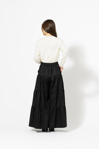 ティアードフレア ワイドパンツ