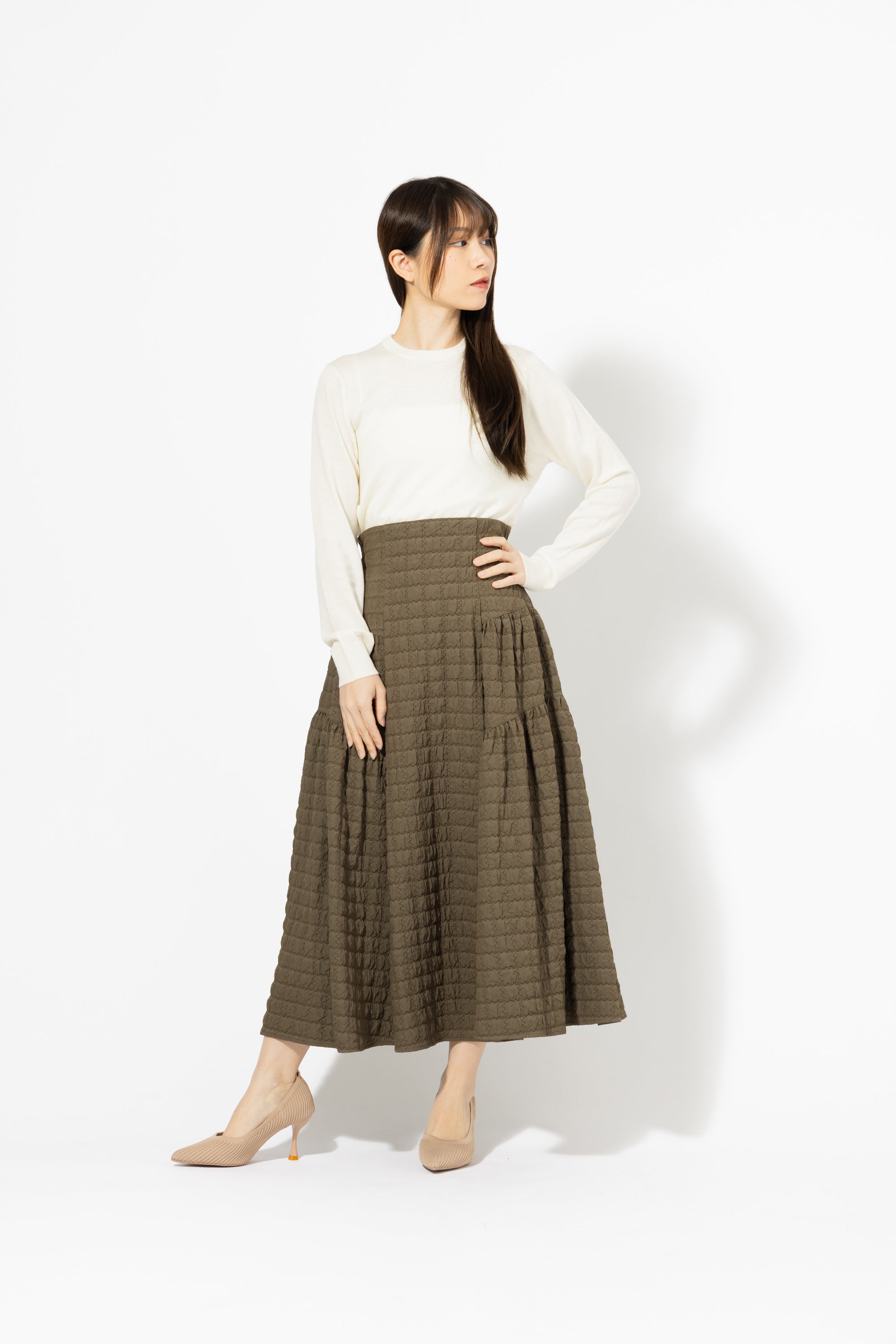 ティアードボリュームスカート