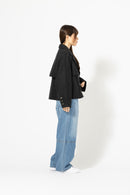 ショート丈 ダブルブレストコート