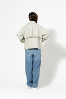 ショート丈 ダブルブレストコート