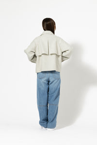 ショート丈 ダブルブレストコート