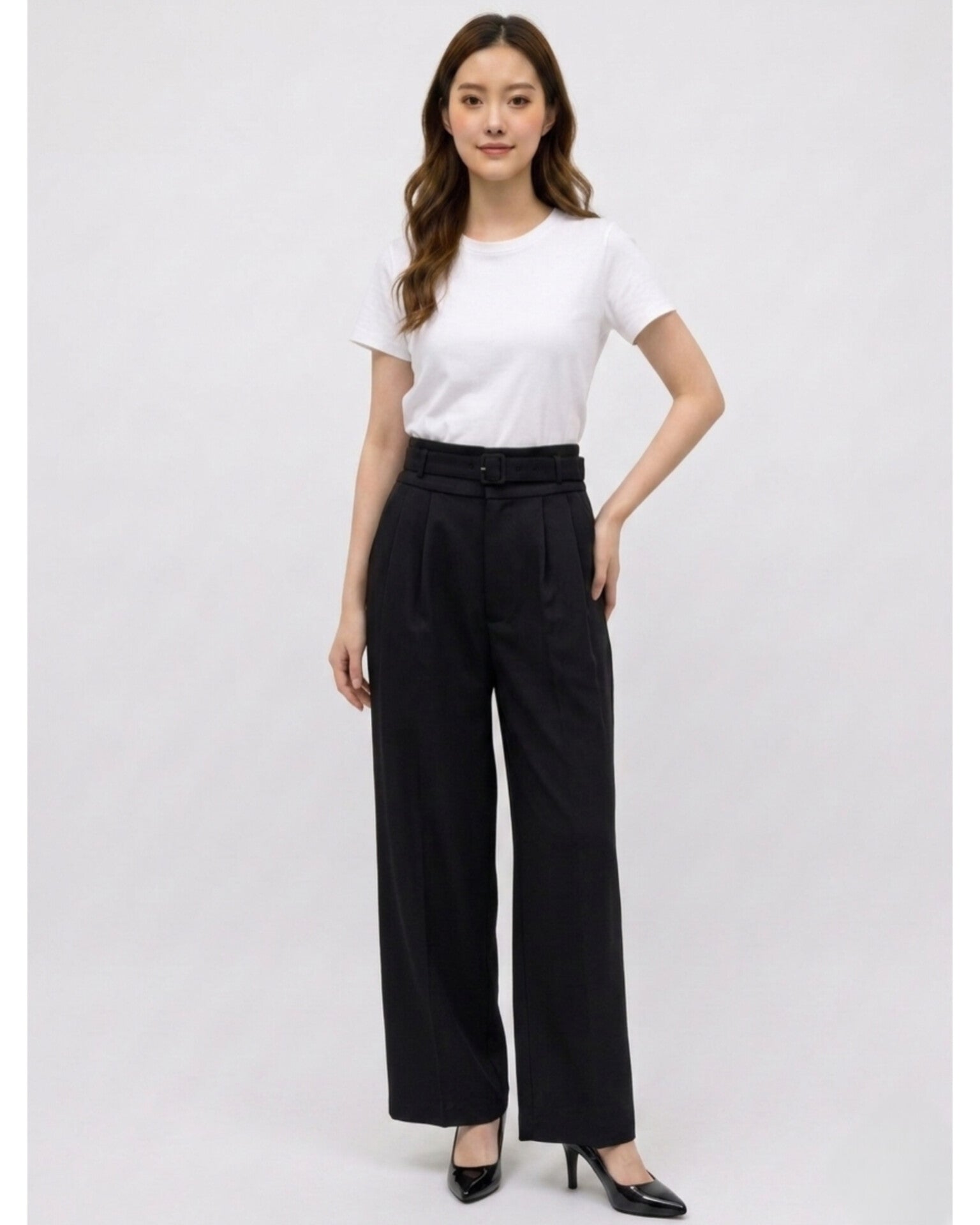 センタープレスワイドパンツ